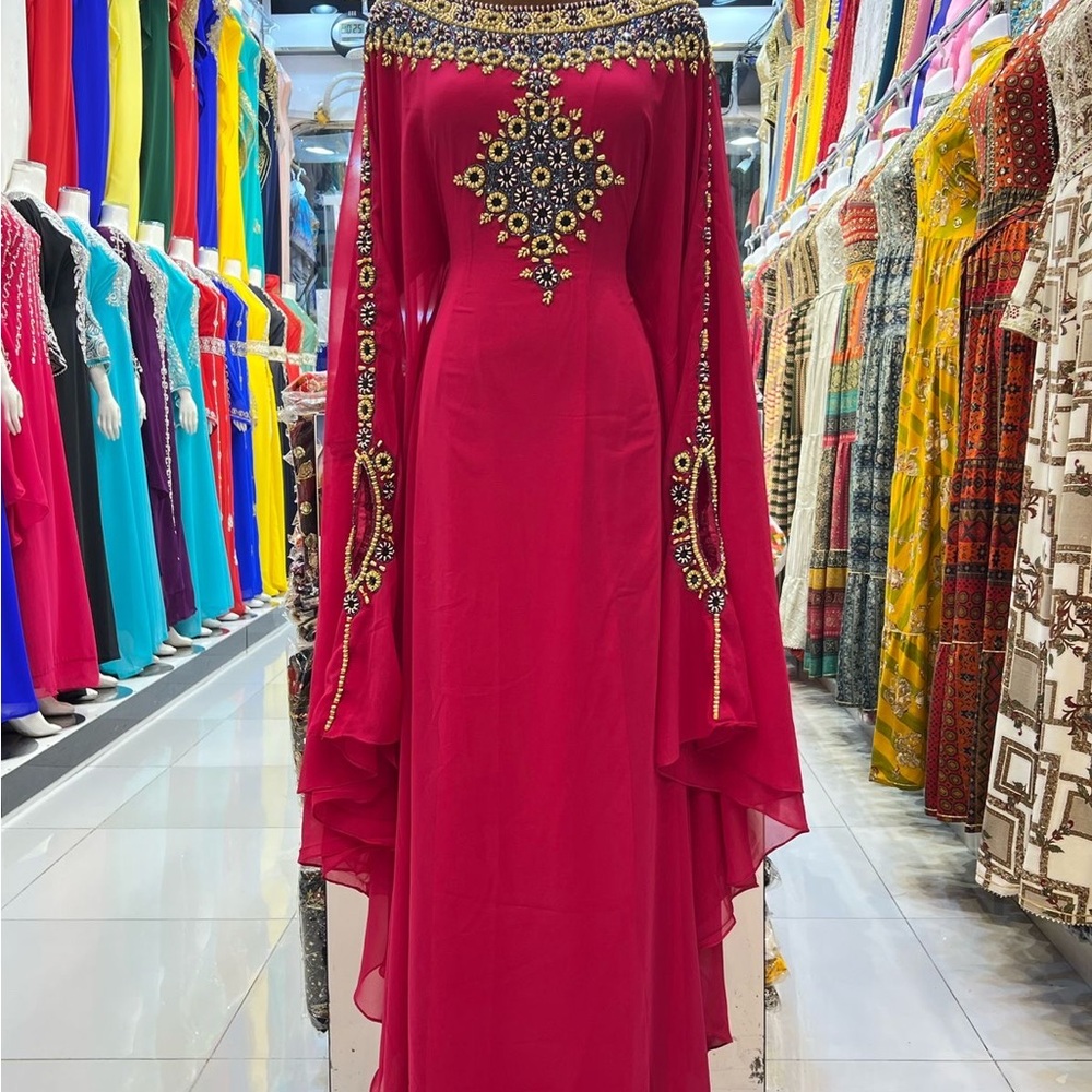 Elegant Embellished Red Dress